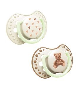 LOVI DUDLÍK SVÍTÍCÍ SILIKONOVÝ DYNAMICKÝ TEDDY LOVE 6-18M 2KS - ŠIDÍTKA A DOPLŇKY - KRMENÍ