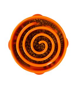 ZPOMALOVACÍ MISKA FUN FEEDER SWIRL ORANŽOVÁ LARGE - MISKY PROTI HLTÁNÍ PRO PSY - CHOVATELSKÉ POTŘEBY MALVÍKZOO