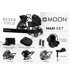 MOON RESEA FOLD MAXI SET - ONYX - KOMBINACE S PŘÍSLUŠENSTVÍM - KOČÁRKY A PŘÍSLUŠENSTVÍ