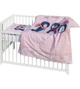 SCARLETT DĚTSKÁ POSTÝLKA S KOMPLETNÍ VÝBAVOU SCARLETT 120 X 60 CM - PIMPI - DŘEVĚNÉ POSTÝLKY - SPINKÁNÍ