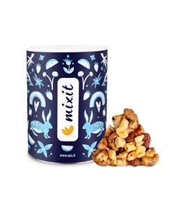 MIXIT CRUNCHY MIX - SÝR, CRUNCHY CORN A OŘÍŠKY S LANÝŽEM - SLANÉ ZOBÁNÍ - PRO MAMINKY