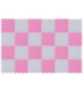 RIALTO BABY HRACÍ PODLOŽKA PUZZLE PINK LIGHT GRAY 180X120CM - HRACÍ PODLOŽKY NA ZEM - SPINKÁNÍ