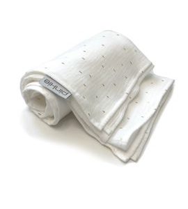 PINKIE VELKÁ PLENA PINKIE MUSLIN WHITE - LÁTKOVÉ PLENY ALL IN ONE - PŘEBALOVÁNÍ