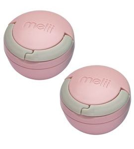 MELII KRABIČKY NA DUDLÍK 2KS - RŮŽOVÁ/ŠEDÁ - ŠIDÍTKA A DOPLŇKY - KRMENÍ