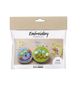 CREATIV COMPANY KREATIVNÍ SADA MINI CRAFT KIT EMBROIDERY FACES - VÝTVARNÉ POMŮCKY A HRAČKY - PRO DĚTI