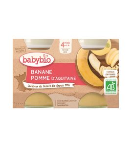 BABYBIO BANÁN JABLKO 2X130 G - OVOCE/DEZERTY - KRMENÍ