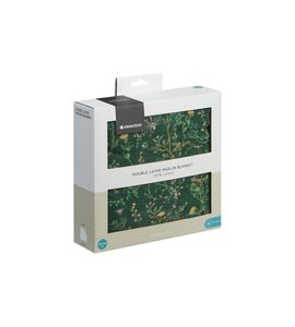 KIKKABOO PLENA ZAVINOVACÍ 2-VRSTVÁ 100X100 CM SECRET GARDEN GREEN - ZAVINOVACÍ PLENY / OSUŠKY VELKÉ - PŘEBALOVÁNÍ