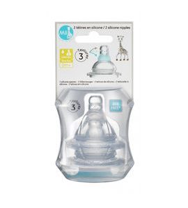 MII SOPHIE LA GIRAFE SET 2 KS SAVIČEK - POMALÝ PRŮTOK - S - SAVIČKY A PÍTKA - KRMENÍ