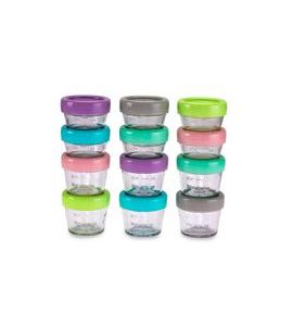 MELII SKLENĚNÉ DÓZIČKY NA POTRAVINY - 12KS - USKLADNĚNÍ JÍDLA - KRMENÍ