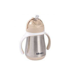 BEABA HRNEK TERMOIZOLAČNÍ S BRČKEM NEREZ 250ML CLAY EARTH - DĚTSKÉ HRNEČKY - KRMENÍ