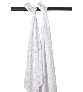 MEYCO PLENY 2-BALENÍ RABBIT LILAC - ZAVINOVACÍ PLENY / OSUŠKY VELKÉ - PŘEBALOVÁNÍ