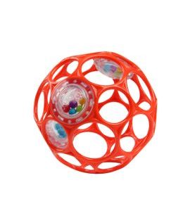 OBALL HRAČKA OBALL RATTLE 10CM, 0M+ ORANŽOVÁ - KOUSÁTKA - PRO DĚTI