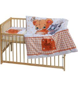 SCARLETT DĚTSKÁ POSTÝLKA S KOMPLETNÍ VÝBAVOU SCARLETT 120 X 60 CM - TERY - DŘEVĚNÉ POSTÝLKY - SPINKÁNÍ