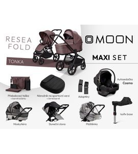 MOON RESEA FOLD MAXI SET - TONKA - KOMBINACE S PŘÍSLUŠENSTVÍM - KOČÁRKY A PŘÍSLUŠENSTVÍ