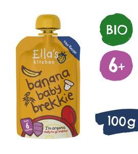 ELLA'S KITCHEN BIO SNÍDANĚ BANÁN A JOGURT (100 G) - KAPSIČKY - KRMENÍ