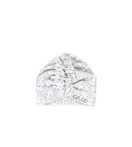 ENIE BABY TURBAN - DĚTSKÁ ČEPICE 0-3M GREY LEAVES - ČEPIČKY A KLOBOUČKY - PRO DĚTI