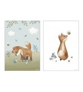 LITTLE DUTCH PLAKÁT A3 FOREST FRIENDS - DEKORACE A POLIČKY - SPINKÁNÍ