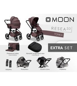 MOON RESEA 2.0 EXTRA SET - TONKA - DVOJKOMBINACE - KOČÁRKY A PŘÍSLUŠENSTVÍ