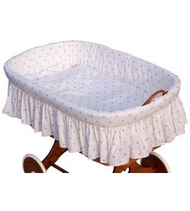 SCARLETT 6-DÍLNÁ SOUPRAVA HVĚZDIČKA DO PROUTĚNÉHO KOŠE BÉŽOVÁ - POVLEČENÍ DO POSTÝLKY - SPINKÁNÍ