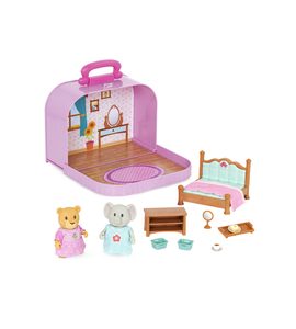 LI'L WOODZEEZ SADA V KUFŘÍKU LOŽNICE - DOPLŇKY PRO FIGURKY - PRO DĚTI