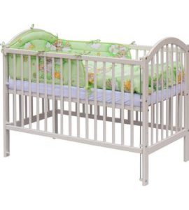 SCARLETT POSTÝLKA 120X60CM S KOMPLETNÍ VÝBAVOU MRÁČEK ZELENÁ - DŘEVĚNÉ POSTÝLKY - SPINKÁNÍ