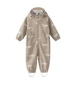 LEOKID SOFTSHELLOVÁ KOMBINÉZA LILO BEIGE WOOF VEL. 80 - ZIMNÍ KOMBINÉZY - PRO DĚTI