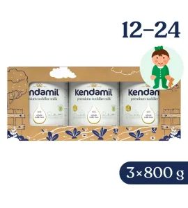 KENDAMIL PREMIUM 3 HMO+ (3× 800 G), POHÁDKOVÉ BALENÍ S DIVADLEM O VELIKÉ ŘEPĚ - EXPIRACE 3.10.2026 - KOJENECKÁ MLÉKA - KRMENÍ