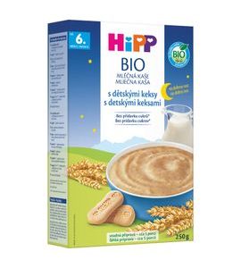 BIO MLÉČNÁ KAŠE NA DOBROU NOC S DĚTSKÝMI KEKSY 250G - EXPIRACE 30.6.2026 - KAŠE - KRMENÍ