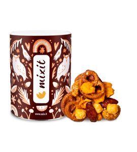 MIXIT CRUNCHY MIX - SÝR, OŘÍŠKY A PRECLÍKY S MEDEM A CHILLI - SLANÉ ZOBÁNÍ - PRO MAMINKY