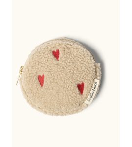 STUDIO NOOS TEDDY HEARTS WALLET PENĚŽENKA ECRU HEARTS - DOPLŇKY - PRO MAMINKY