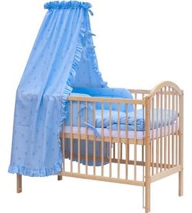 SCARLETT POSTÝLKA 120X60CM S KOMPLETNÍ VÝBAVOU SCARLETT MÉĎA MODRÁ - DŘEVĚNÉ POSTÝLKY - SPINKÁNÍ