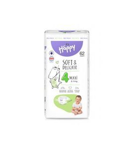 BELLA BABY HAPPY SOFT&DELICATE 4 MAXI 8-14KG 62KS - JEDNORÁZOVÉ PLENY - VŠETKO NA PREBAĽOVANIE