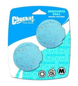 CHUCKIT! MÍČKY REBOUNCE MEDIUM 6,5 CM - 2 NA KARTĚ - MÍČKY PRO PSY - CHOVATELSKÉ POTŘEBY MALVÍKZOO