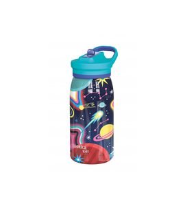 QUOKKA NEREZOVÁ TERMOLÁHEV S PÍTKEM POP KIDS SPACE 445 ML - SPORTOVNÍ LAHVE - KRMENÍ