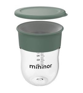 MININOR TRÉNINKOVÝ HRNEČEK 220 ML WILLOW GREEN - DĚTSKÉ HRNEČKY - KRMENÍ