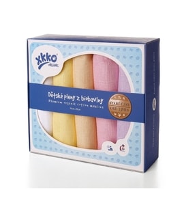 KIKKO DĚTSKÉ PLENY Z BIOBAVLNY XKKO ORGANIC 70X70CM STARÉ ČASY PASTELS FOR GIRLS - PLIENKY - VŠETKO NA PREBAĽOVANIE