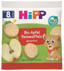 HIPP BIO JABLEČNÉ RÝŽOVÉ OPLATKY - EXPIRACE 26.10.2026 - TYČINKY/SUŠENKY - KRMENÍ