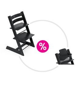 STOKKE® TRIPP TRAPP® + BABY SET ZVÝHODNĚNÁ SADA - JÍDELNÍ ŽIDLIČKY DŘEVĚNÉ - KRMENÍ