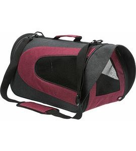 Trixie ALINA nylonová přepravní taška se síťkou 27x27x52 cm, antracit/bordó max. 6 kg