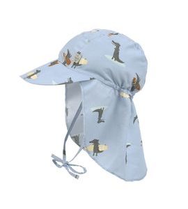 LÄSSIG SPLASH SUN PROTECTION FLAP HAT CROCODILE SKY BLUE 19-36 MO. - ČEPIČKY A KLOBOUČKY - PRO DĚTI