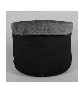 NÁNOŽNÍK DOUBLE ČERNÝ S TMAVĚ ŠEDOU MINKY - NÁNOŽNÍKY - KOČÁRKY A PŘÍSLUŠENSTVÍ