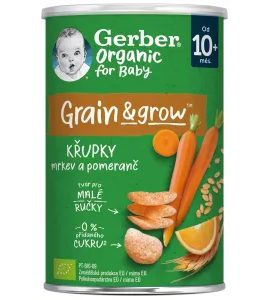 GERBER ORGANIC KŘUPKY S MRKVÍ A POMERANČEM 35G - TYČINKY/SUŠENKY - KRMENÍ