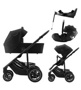 BRITAX SET KOČÁREK SMILE 5Z + HLUBOKÁ KORBA + AUTOSEDAČKA BABY-SAFE PRO + VARIO BASE 5Z CLASSIC - TROJKOMBINACE - KOČÁRKY A PŘÍSLUŠENSTVÍ
