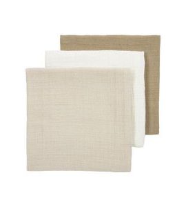 MEYCO MUŠELÍNOVÉ PLENY 3-BALENÍ - OFFWHITE/SOFT SAND/TAUPE - LÁTKOVÉ PLENY SKLÁDANÉ - PŘEBALOVÁNÍ