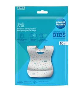 CANPOL BABIES BRYNDÁK VODĚODOLNÝ JEDNORÁZOVÝ S KAPSOU 10KS - BRYNDÁKY - KRMENÍ