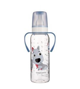 CANPOL BABIES LÁHEV S POTISKEM CUTE ANIMALS 250ML S ÚCHYTY - KOJENECKÉ LAHVE - KRMENÍ