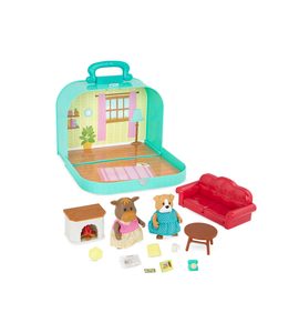 LI'L WOODZEEZ SADA V KUFŘÍKU OBÝVACÍ POKOJ - DOPLŇKY PRO FIGURKY - PRO DĚTI