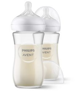 PHILIPS AVENT LÁHEV NATURAL RESPONSE SKLENĚNÁ 240 ML, 1M+, 2 KS - KOJENECKÉ LAHVE - KRMENÍ