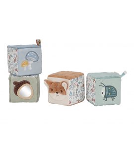 LITTLE DUTCH KOSTKY TEXTILNÍ 4 KS FOREST FRIENDS - CHRASTÍTKA - PRO DĚTI