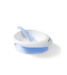 BABYONO MISKA S PŘÍSAVKOU A LŽIČKOU MINT 230 ML 6M+ - MISKY, TALÍŘKY A PODLOŽKY - KRMENÍ